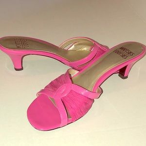 Mootsies Tootsies Hot Pink Mule Peep Toe Sandals